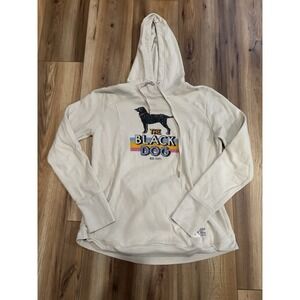 The Black Dog Sweatshirt Ivory Hoodie Sweatshirt Sz Medium Vintage Collection
